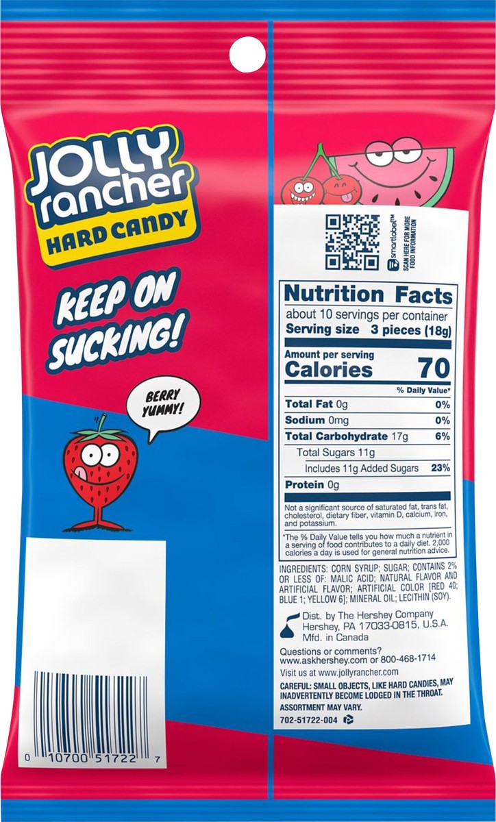 slide 6 of 7, Jolly Rancher Awesome Reds! Assorted Fruit Flavored, Individually Wrapped Hard Candy Bag, 6.5 oz, 6.5 oz