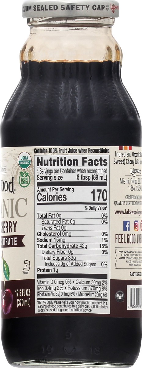 slide 12 of 13, Lakewood Black Cherry Juice Conc, 12.5 fl oz