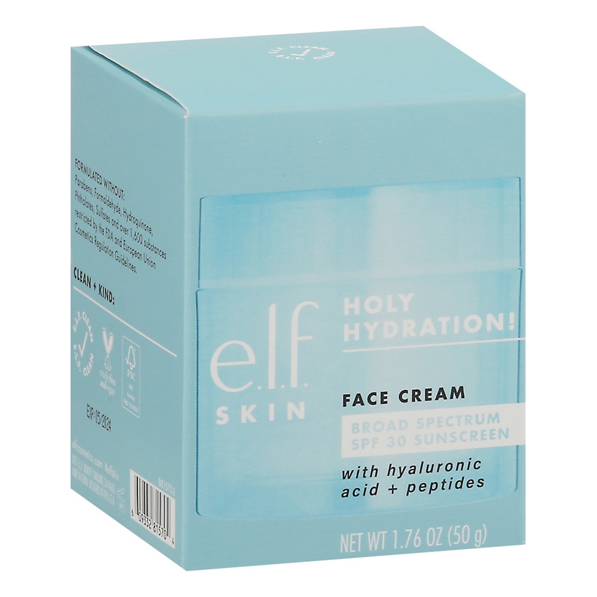 slide 7 of 9, e.l.f. SKIN Holy Hydration! Face Cream Broad Spectrum SPF 30 Sunscreen, 1.76 oz