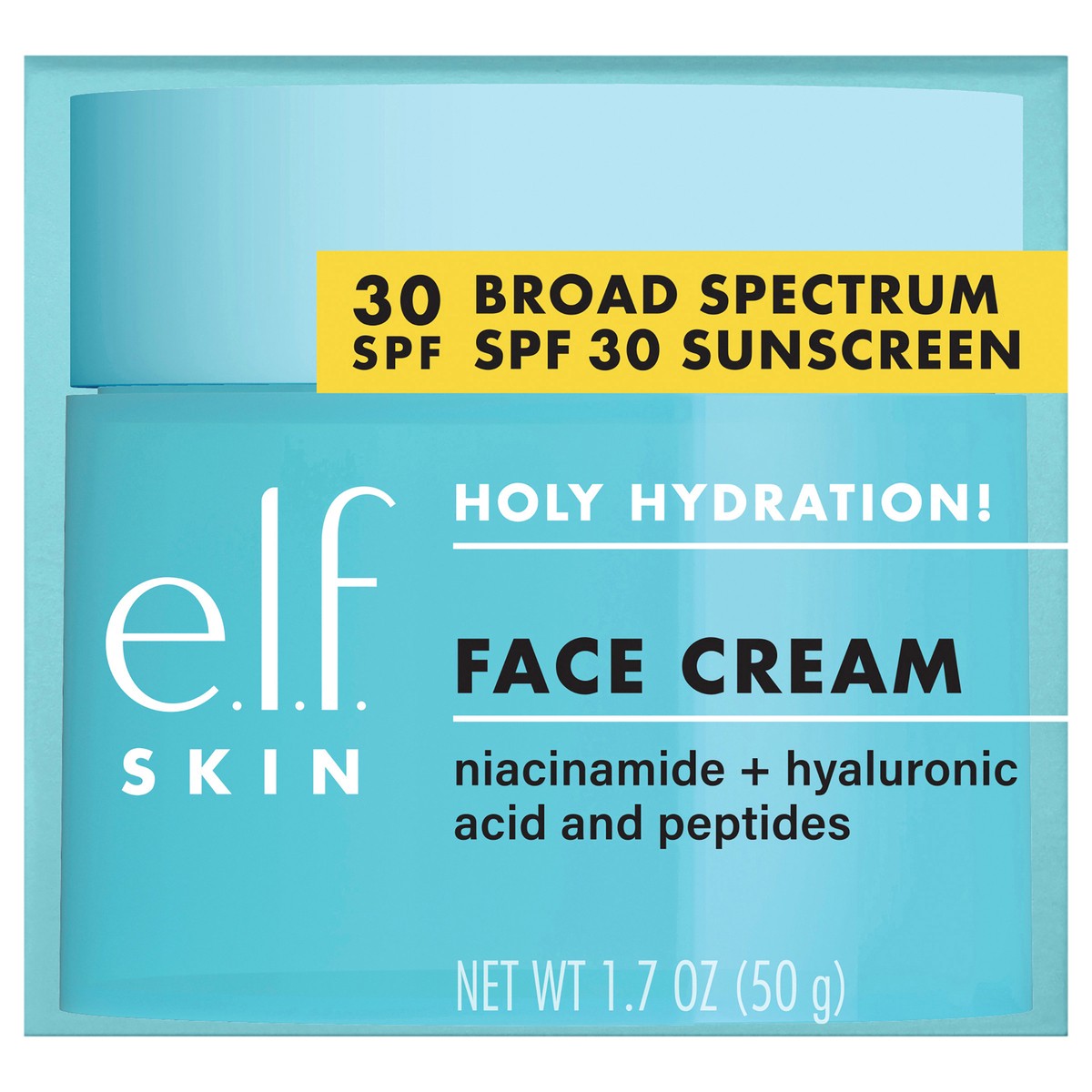 slide 1 of 9, e.l.f. SKIN Holy Hydration! Face Cream Broad Spectrum SPF 30 Sunscreen, 1.76 oz