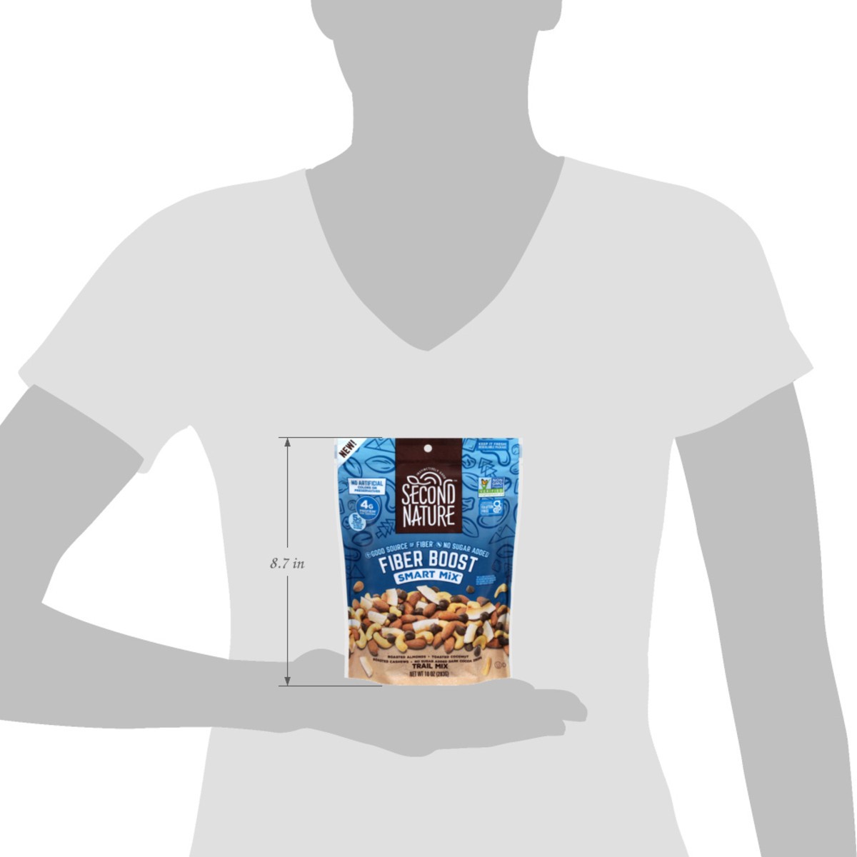 slide 12 of 15, Second Nature Fiber Boost Smart Mix Trail Mix 10 oz, 10 oz