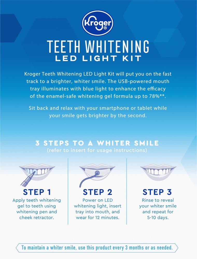 slide 3 of 5, Krogerteeth Whitening Led Light Kit, 1 ct