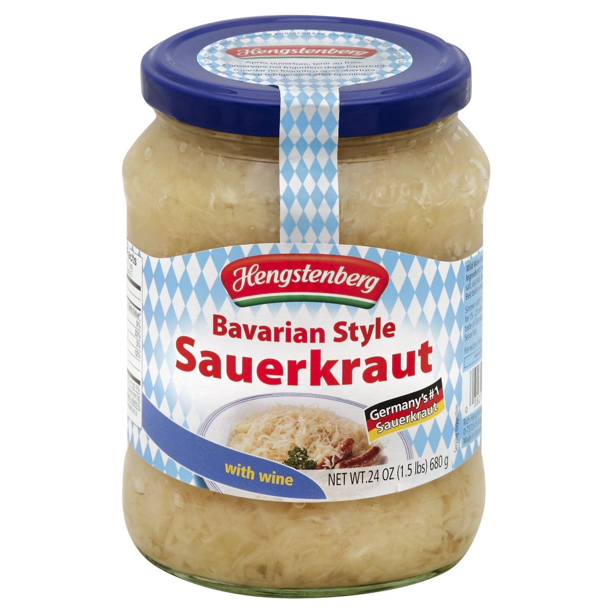 slide 1 of 1, Hengstenberg Sauerkraut, Bavarian Style, 24 oz