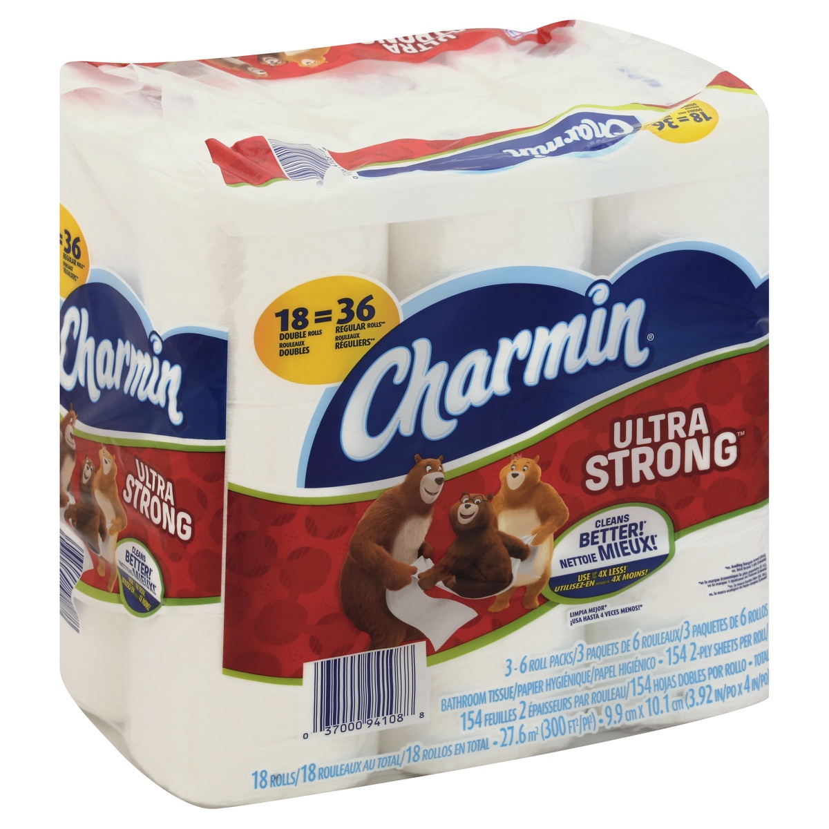 slide 1 of 1, Charmin Ultra Strong Bath Tissue, 18 ct