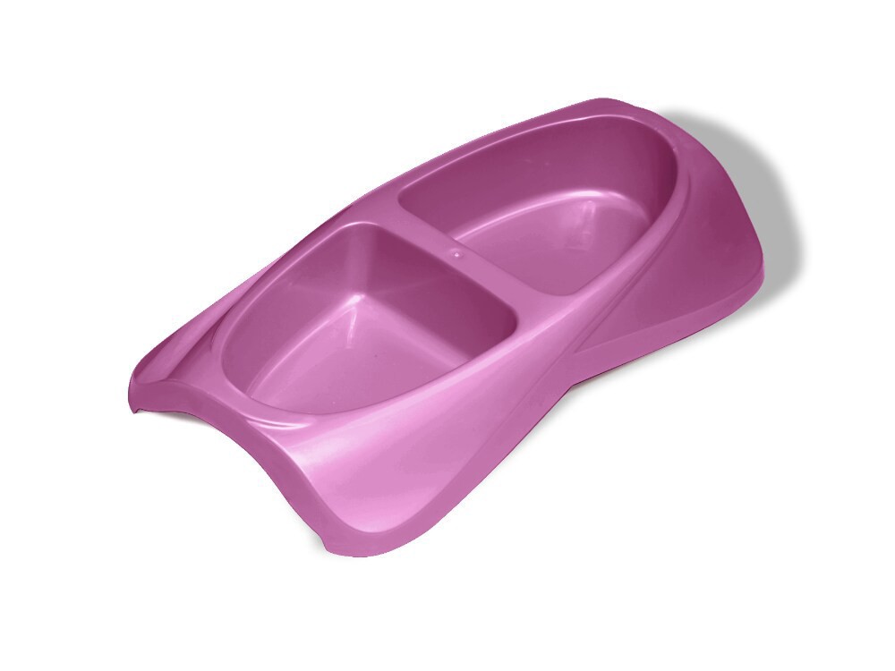 slide 2 of 4, Van Ness Large Lightweight Double Pet Bowls, 50 oz