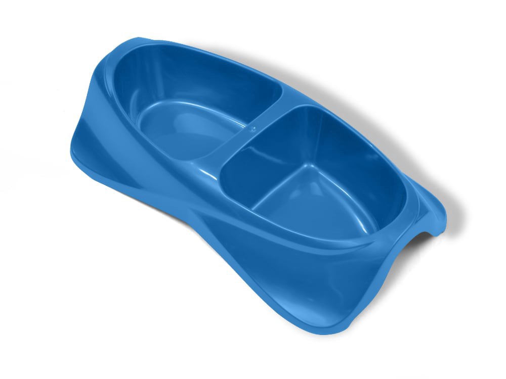slide 1 of 4, Van Ness Large Lightweight Double Pet Bowls, 50 oz
