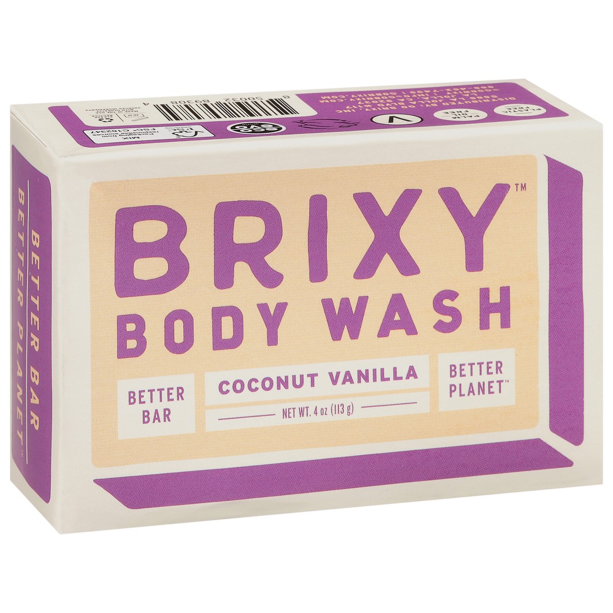 slide 7 of 11, Brixy Coconut Vanilla Body Wash Bar 4 oz, 4 oz