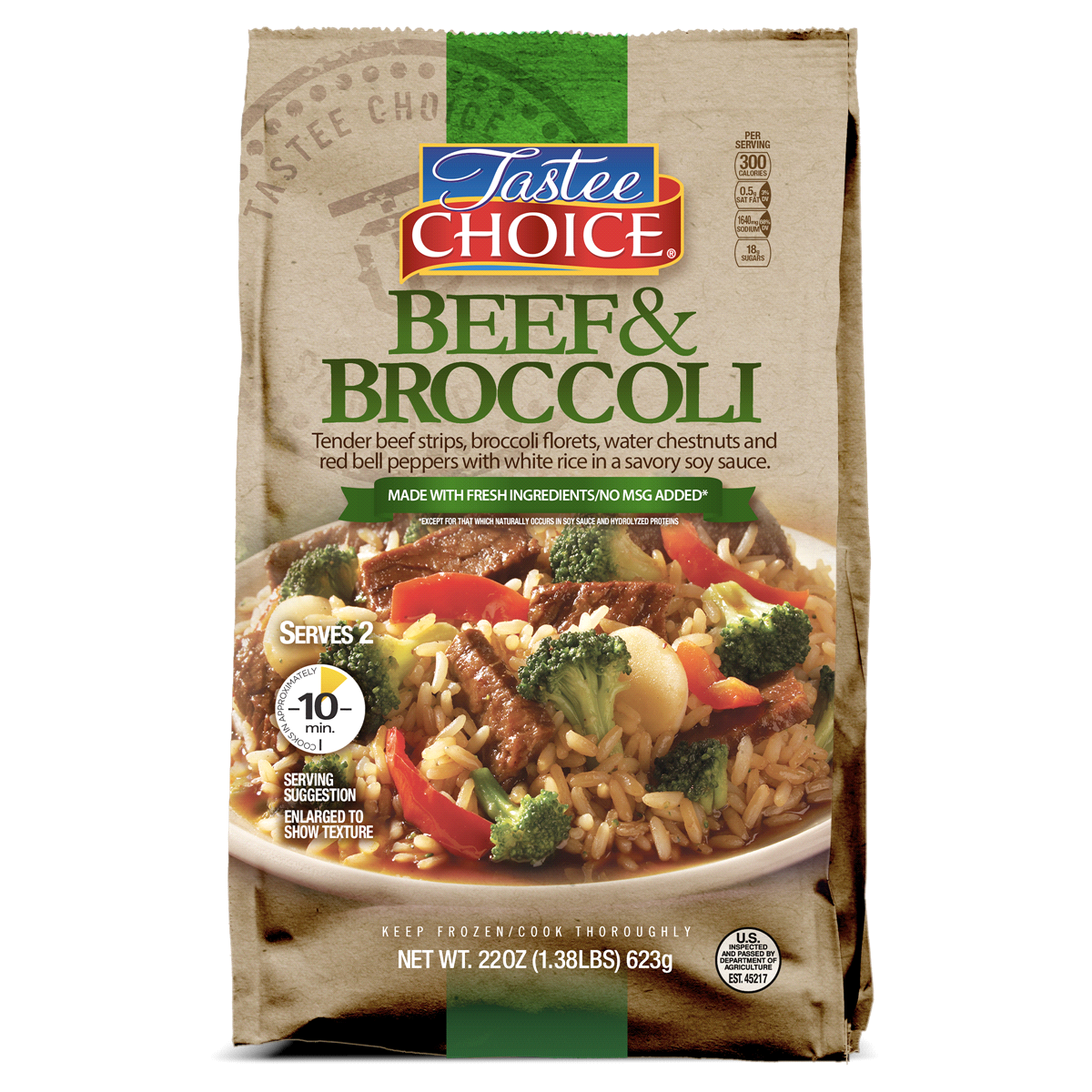 slide 1 of 1, Tastee Choice Beef Broccoli Dinner, 22 oz