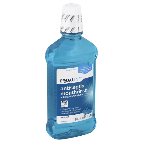 slide 1 of 1, Equaline Mouth Rinse Blue Mint, 16.9 oz