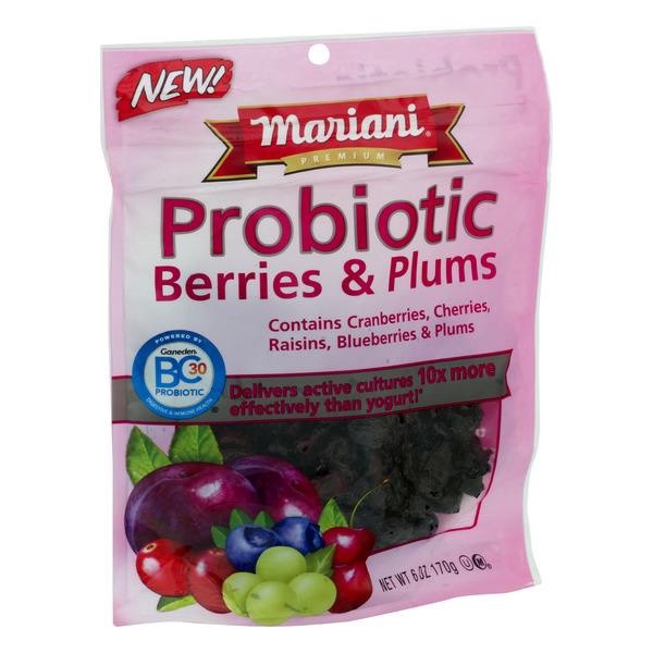 slide 1 of 3, Mariani Probiotic Berries & Plums, 6 oz