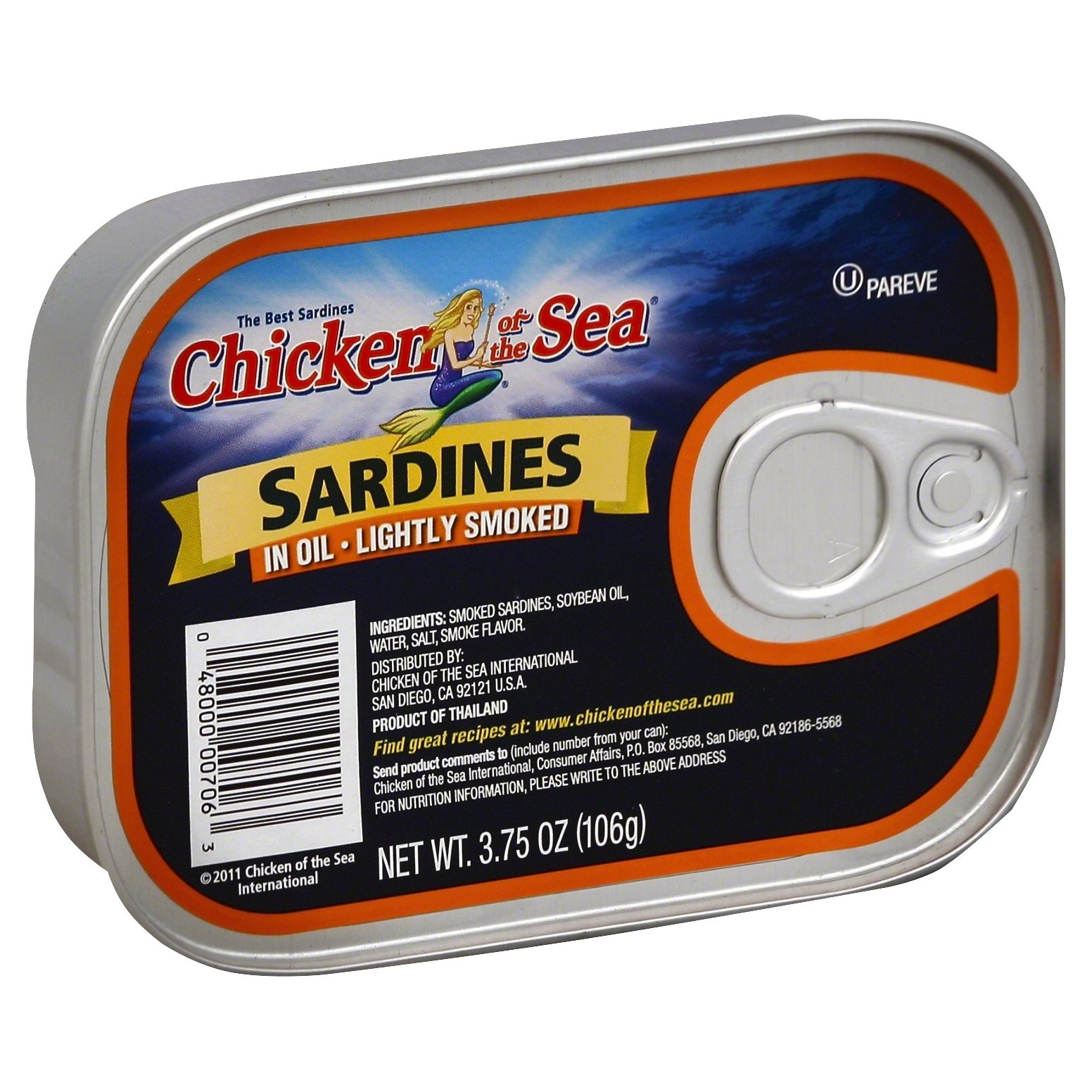 Chicken of the Sea Lightly Smoked Sardines in Oil 3.75 oz Shipt