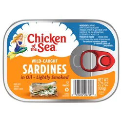 Chicken of the Sea Wild Caught Sardines in Oil, Lightly Smoked 3.75 oz
