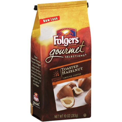 slide 1 of 1, Folgers Gourmet Selections Toasted Hazelnut Ground Coffee, 10 oz