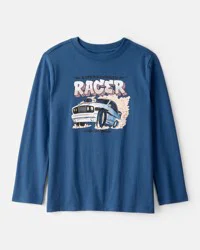 Oshkosh Boys Race Car Long-Sleeve Graphic Tee - Blue Blue S