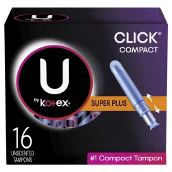 U by Kotex Super Plus Click Compact Tampons
