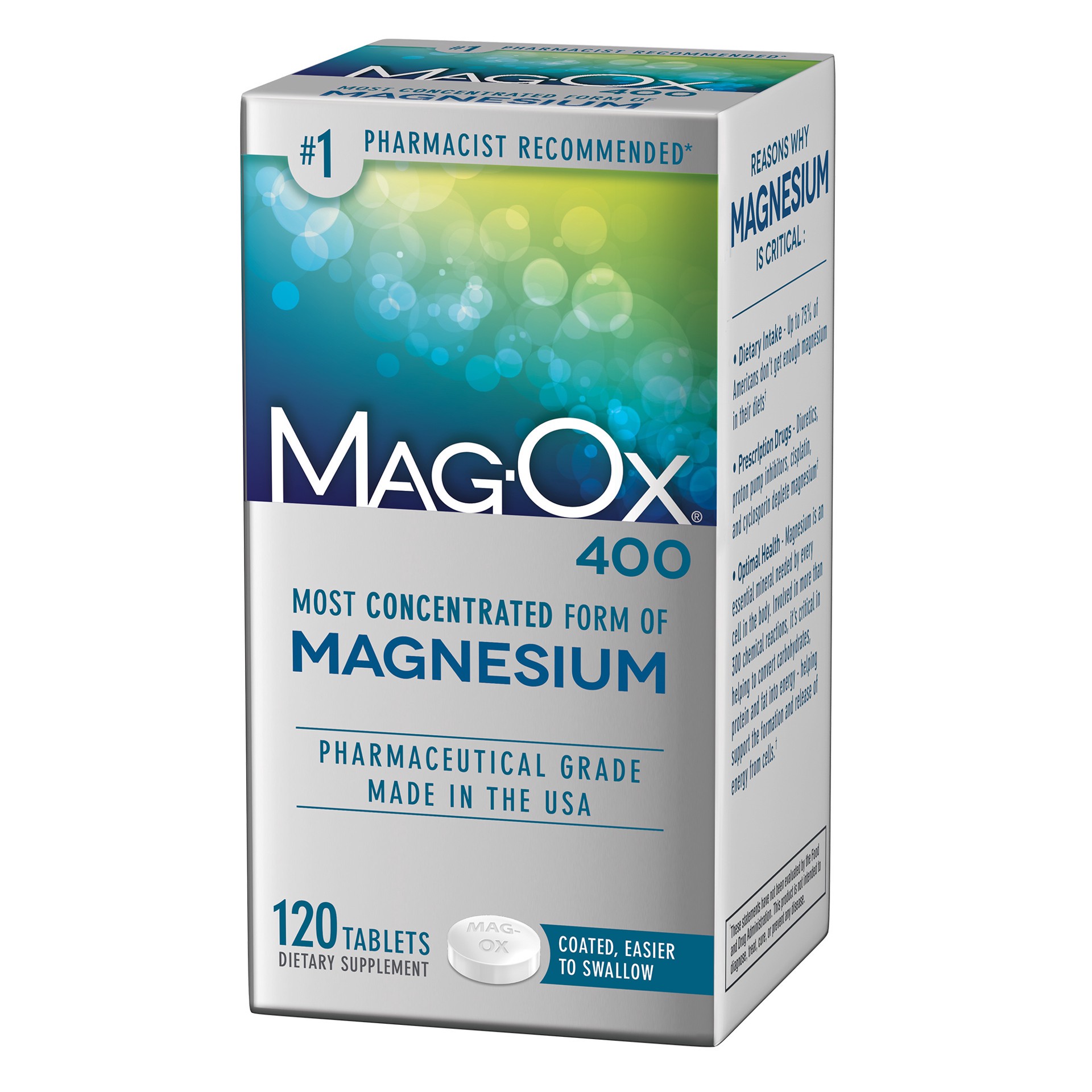 slide 1 of 7, Mag-Ox 400 Magnesium Oxide Dietary Mineral Supplement Tablets 120 Count, 120 ct