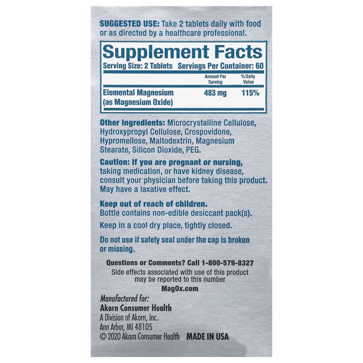 slide 8 of 15, Mag-Ox 400 Tablets Magnesium Supplement 120 ea, 120 ct