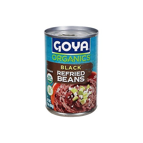 slide 1 of 1, Goya Organic Black Refried Beans, 16 oz