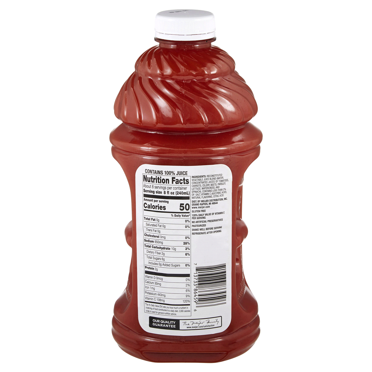 slide 2 of 2, Meijer Spicy Vegetable Juice, 64 oz