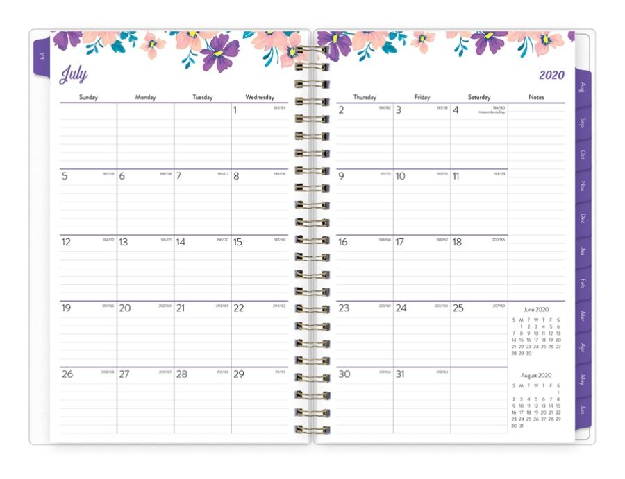slide 4 of 4, Blue Sky Polypropylene Academic Weekly/Monthly Planner, 5'' X 8'', Multicolor, July 2020 To June 2021, 118176-A, 1 ct