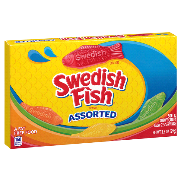 slide 1 of 1, Swedish Fish Assorted Candy Video Box, 3.5 oz