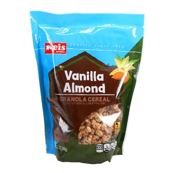 slide 1 of 1, Weis Quality All Natural Vanilla Almond Granola, 12 oz