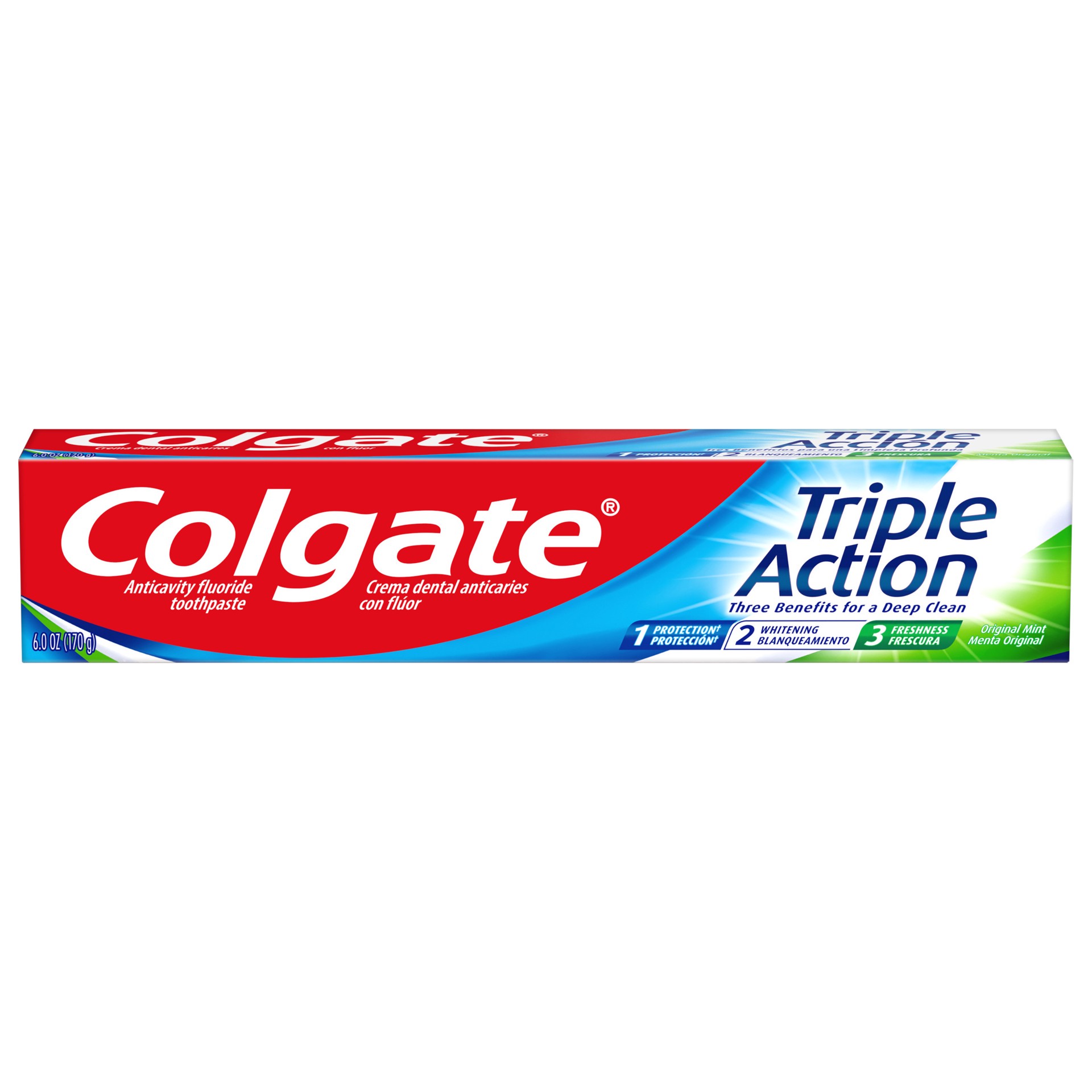 slide 1 of 7, Colgate Triple Action Toothpaste Original Mint 1-Pack, 1 ct