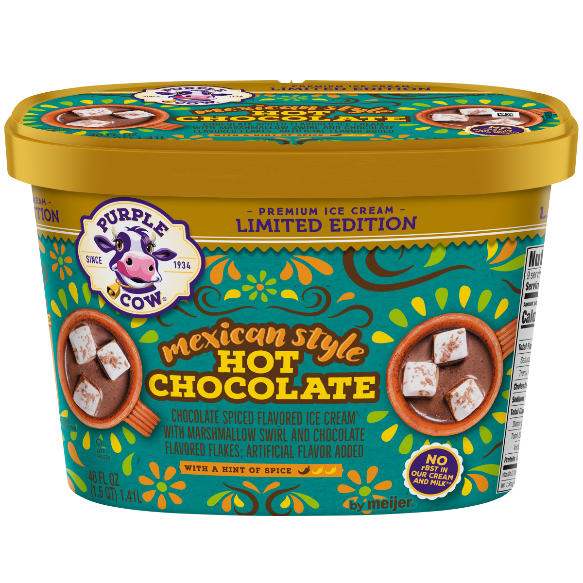 slide 1 of 1, Purple Cow Mexican Style Hot Chocolate Ice Cream, 1.5 qt, 1.5 qt