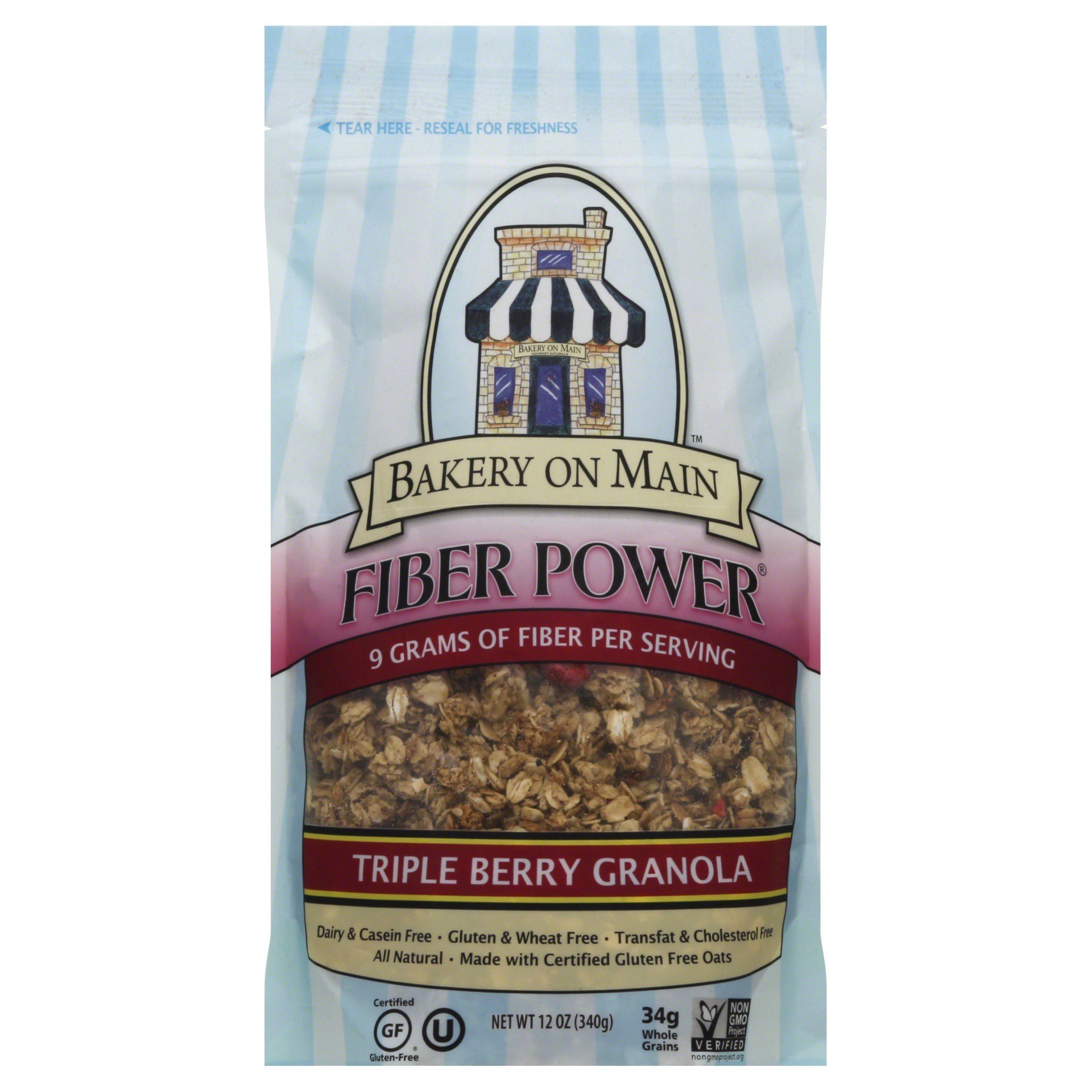 slide 1 of 2, Bakery on Main Fiber Power Triple Berry Granola, 12 oz