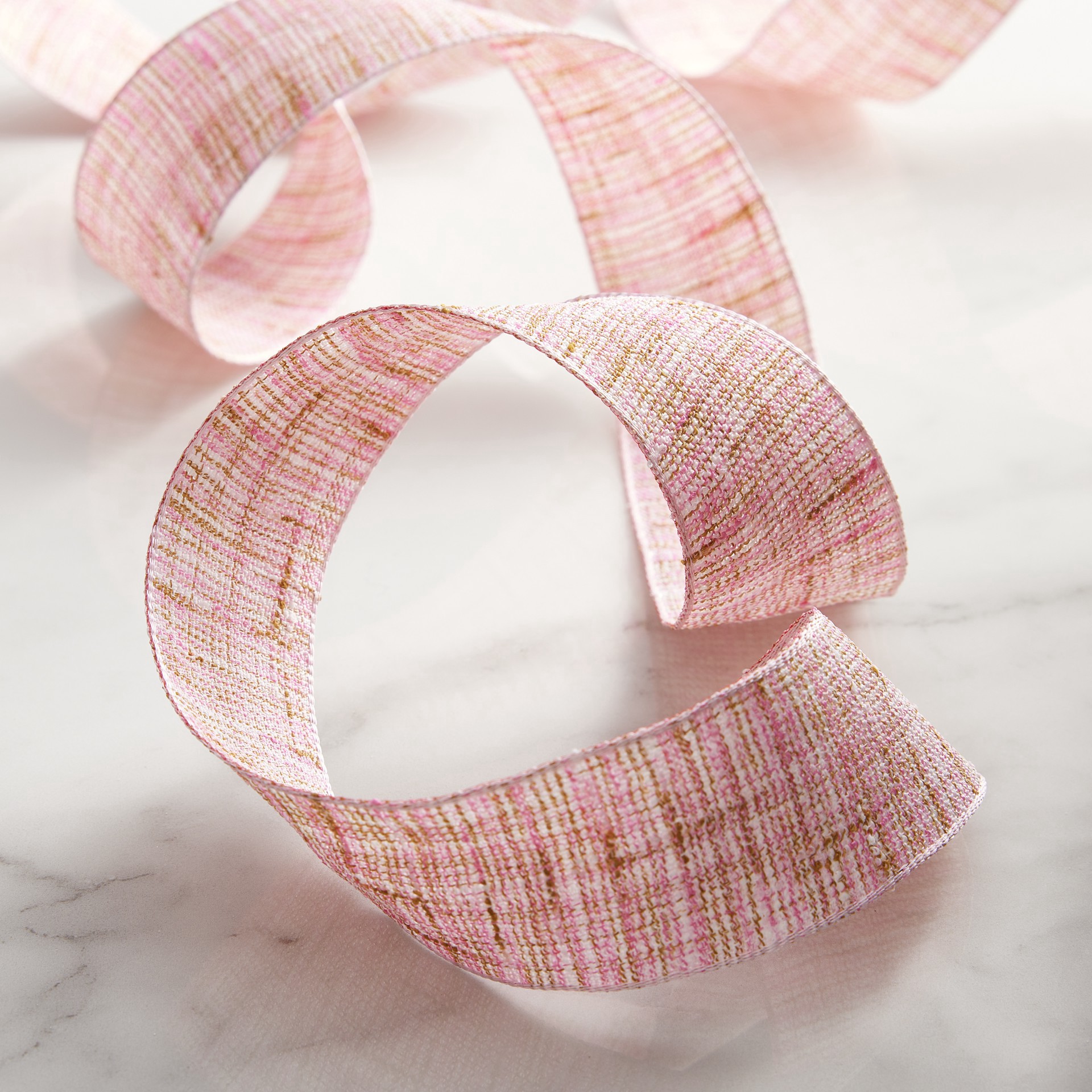 slide 4 of 4, 1.5" X 3yd. Faux Cotton Wired Ribbon By Celebrate It, 1.5 in x 3 yd