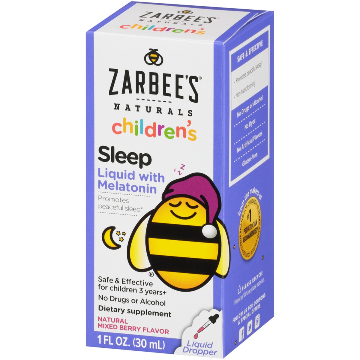 slide 3 of 5, Zarbee's Natural Children's Sleep Liquid With Melatonin, 1 fl oz