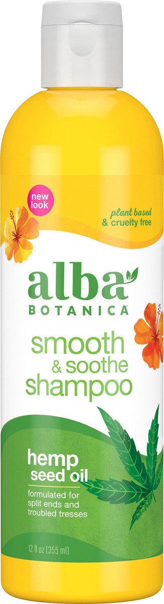 slide 5 of 7, Alba Botanica Hemp Seed Oil Smooth & Soothe Shampoo 12 fl. oz. Bottle, 12 fl oz