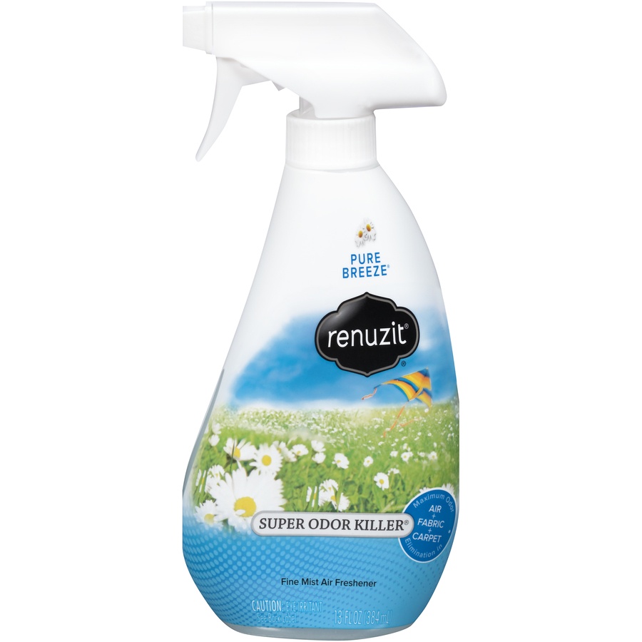 slide 1 of 6, Renuzit Super Odor Killer Pure Breeze Fine Mist Air Freshener, 13 fl oz