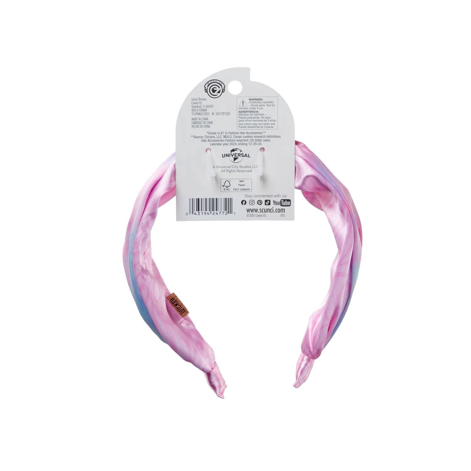 slide 3 of 5, Conair Wicked Headband, Glinda Pink, 1 ct