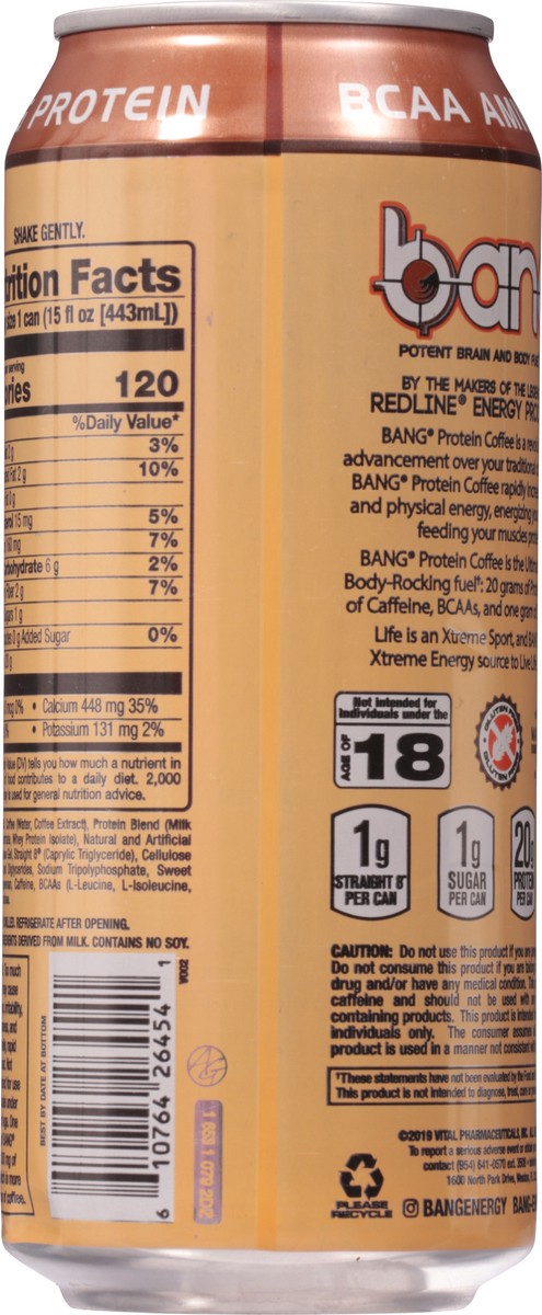 slide 5 of 9, Bang High Protein Chocolate Peanut Butter Blast Coffee 15 fl oz, 15 fl oz