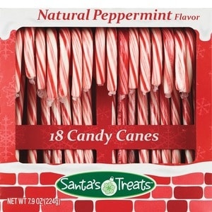 slide 1 of 1, Santa's Treats Peppermint Candy Canes, 8 oz