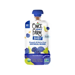 Once Upon a Farm Organic Baby Oatmeal Pear & Blueberry Pouch, 3.2oz