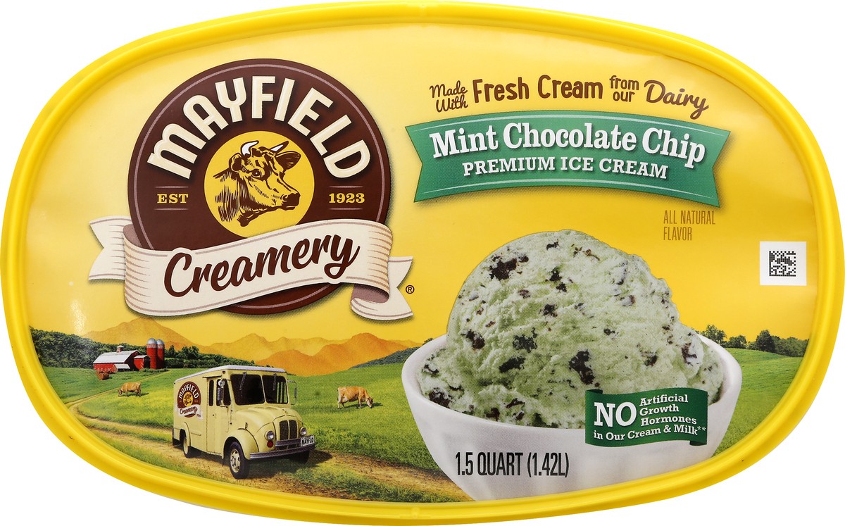 slide 2 of 14, Mayfield Creamery Mint Chocolate Chip Premium Ice Cream 1.5 qt, 1.5 qt