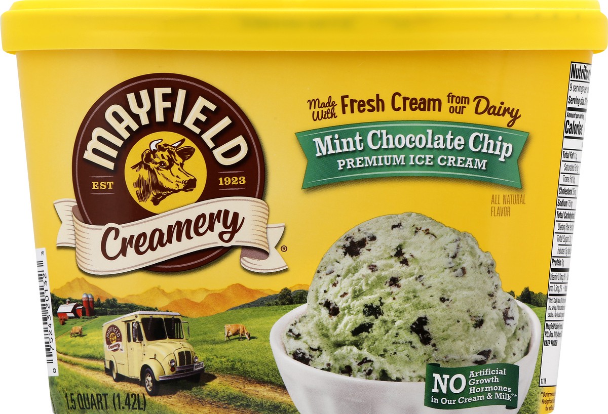 slide 7 of 14, Mayfield Creamery Mint Chocolate Chip Premium Ice Cream 1.5 qt, 1.5 qt