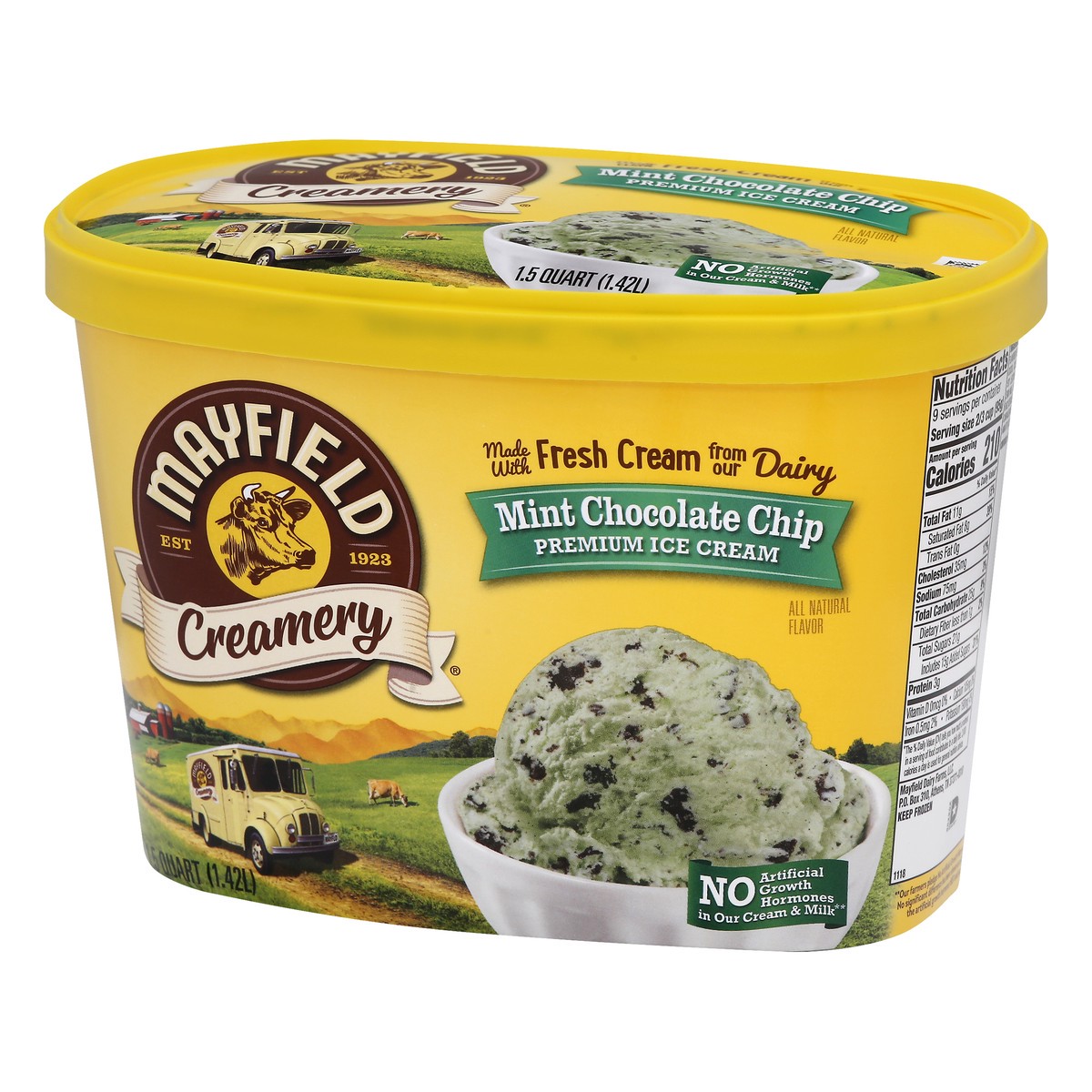 slide 11 of 14, Mayfield Creamery Mint Chocolate Chip Premium Ice Cream 1.5 qt, 1.5 qt