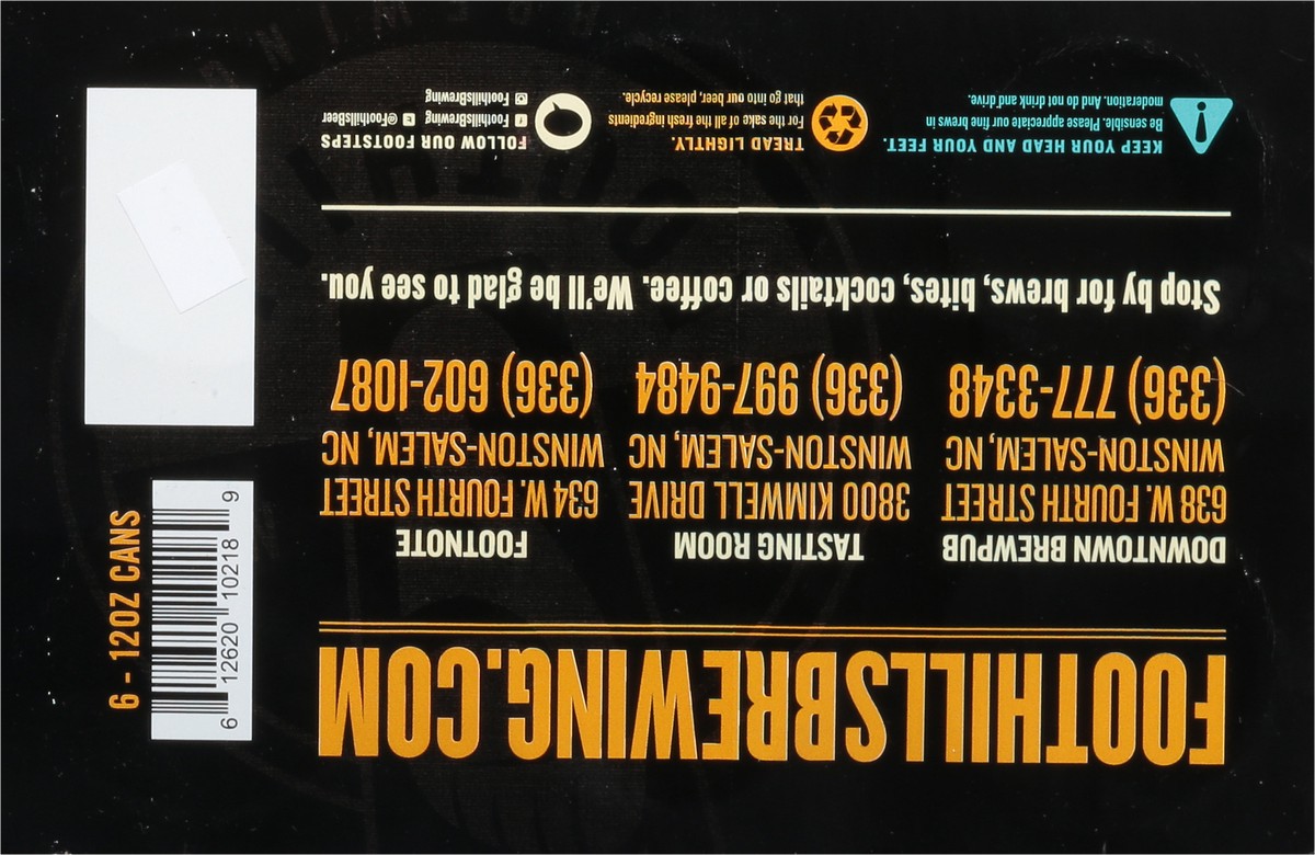 slide 6 of 9, Foothills Brewing IPA Hazyum Beer 6 - 12 fl oz Cans, 6 ct