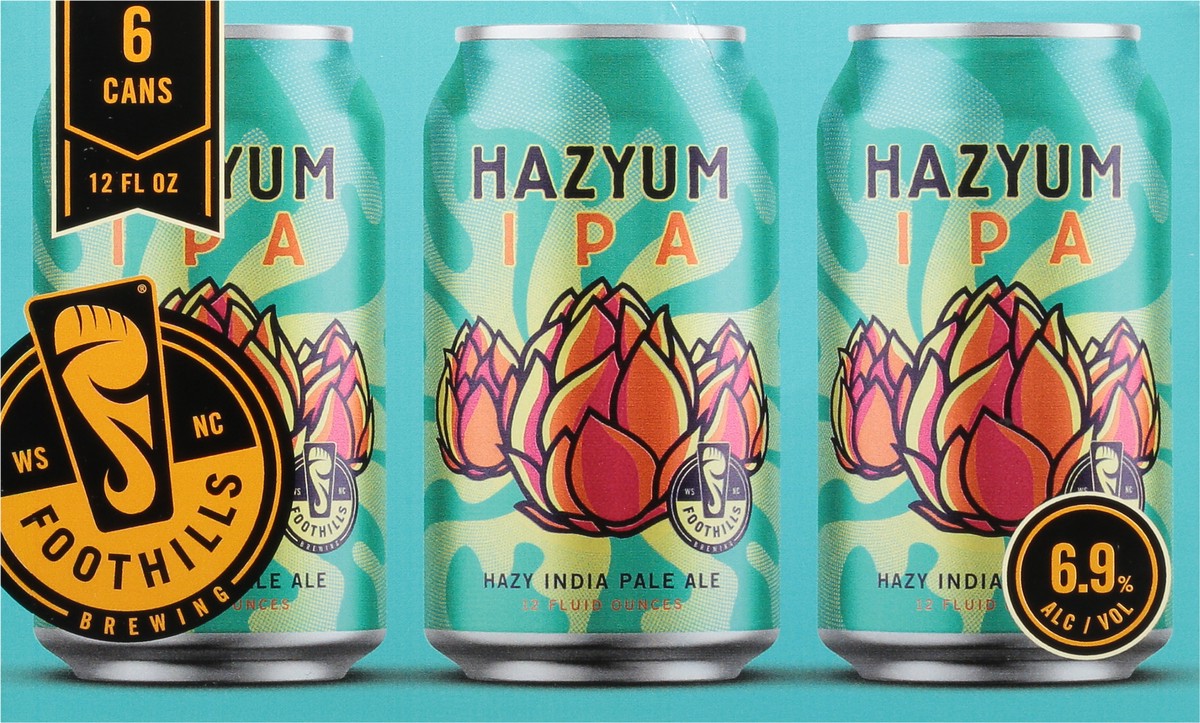 slide 8 of 9, Foothills Brewing IPA Hazyum Beer 6 - 12 fl oz Cans, 6 ct