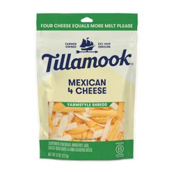 Tillamook Farmstyle Shreds Mexican 4 Cheese Cheese 8 oz