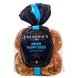 Frederik's By Meijer Onion & Poppy Sandwich Buns, 18 oz, 8 ct