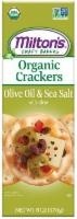 slide 1 of 1, Milton's Organic Baked Crackers Olive Oil & Sea Salt, 6 oz