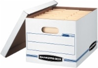 slide 1 of 1, Fellowes Letter/Legal Bankers Box - 2 Pack - White - 10 X 12 X 15 Inch, 10 in x 12 in x 15 in