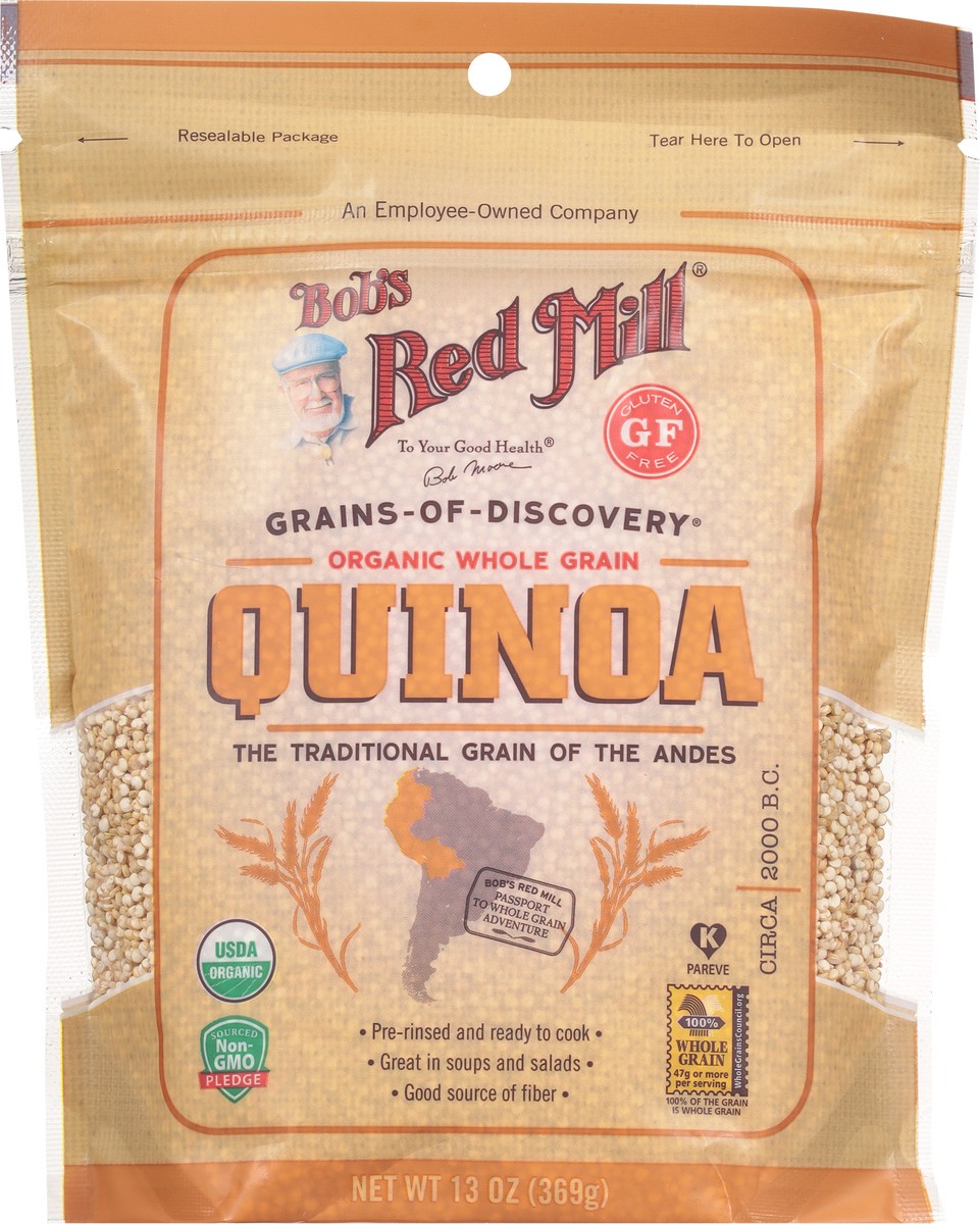 slide 3 of 9, Bob's Red Mill Whole Grain Quinoa Organic, 13 oz