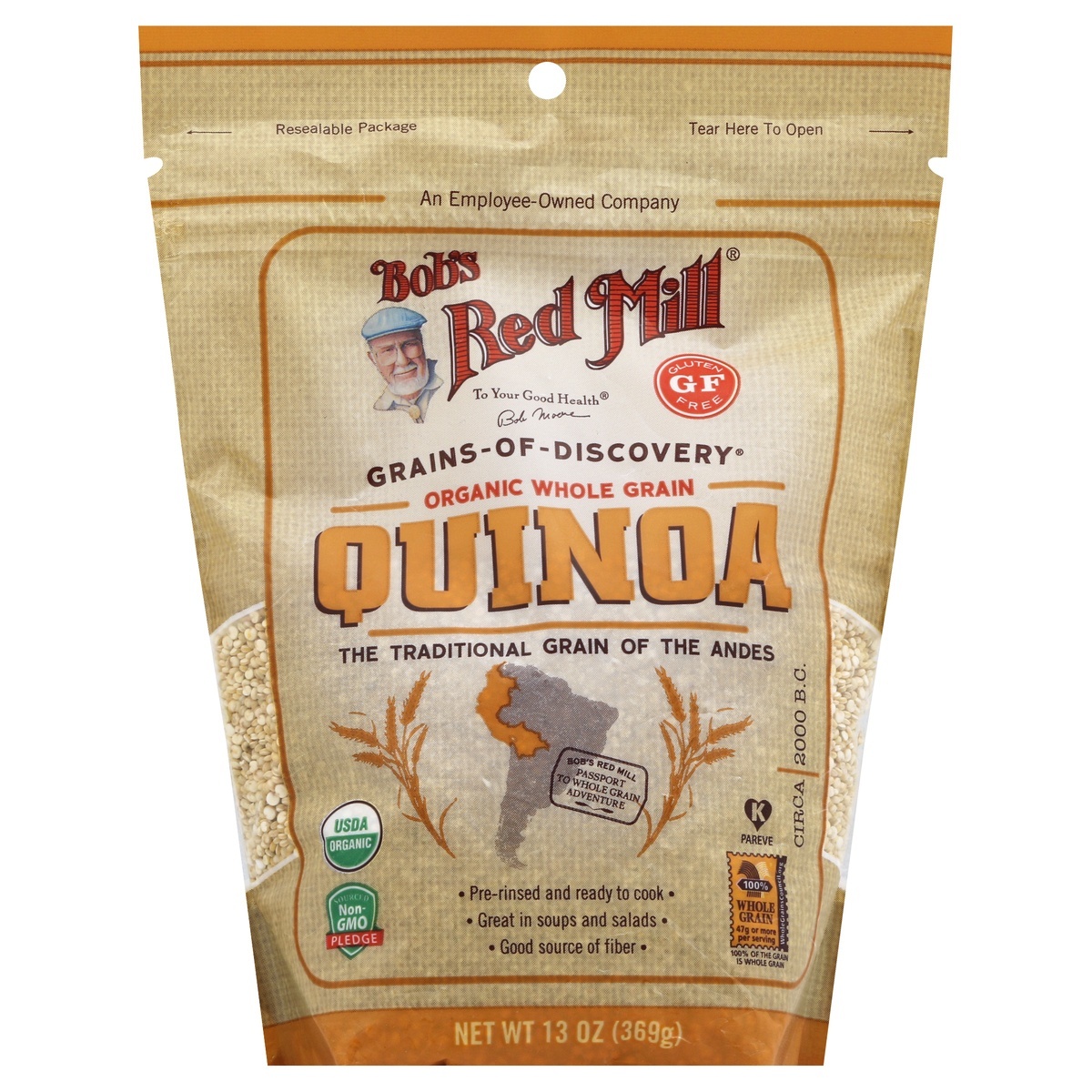 slide 1 of 1, Bob's Red Mill Whole Grain Organic Quinoa 13 oz, 13 oz