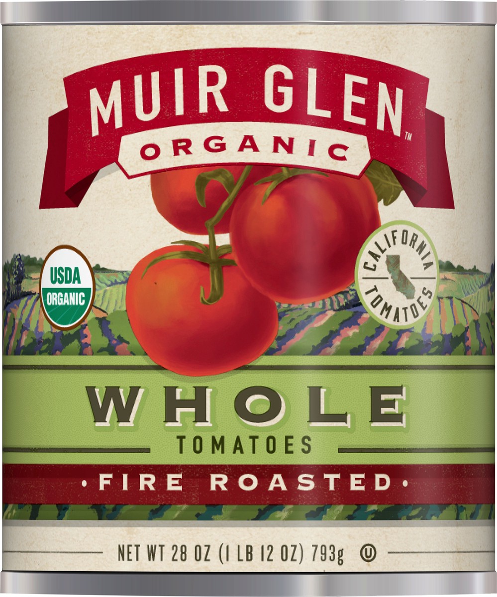 slide 6 of 9, Muir Glen Fire Roasted Whole Tomatoes, 28 oz, 28 oz