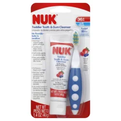NUK Tooth & Gum Cleanser, Toddler, Soft, Natural Mixed Berry Flavor, 36M+